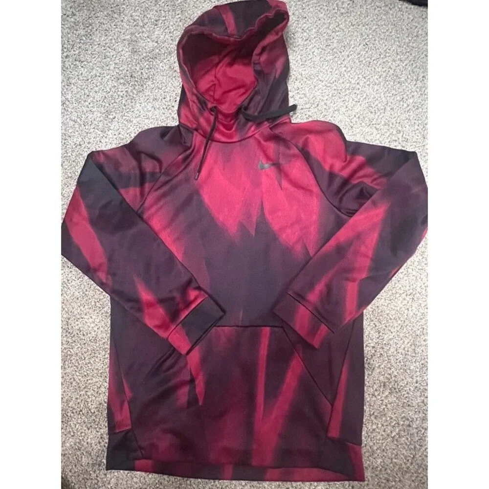 Nike red dri fit hoodie small